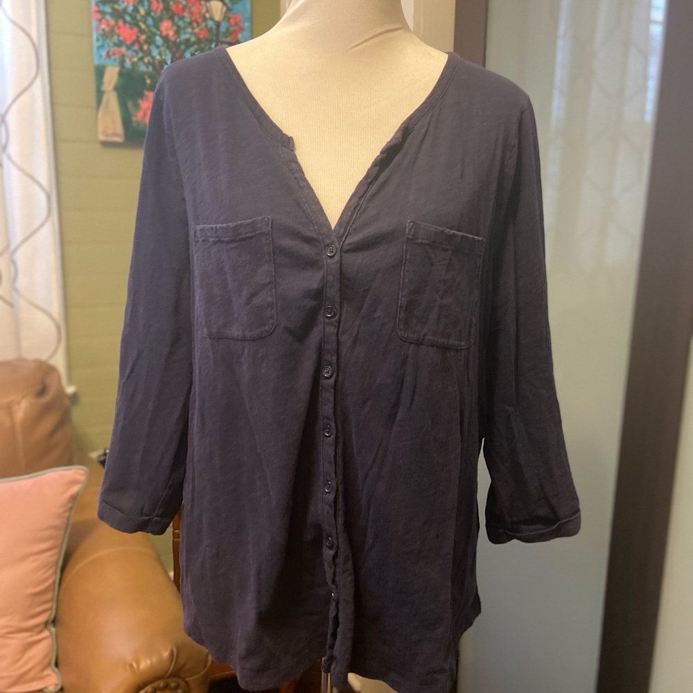 Boden Blue Cotton Cardigan